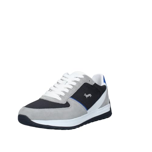 Harmont&Blain EFM241 050 Herren-Sneaker aus Wildleder und Schnürgewebe, Grau und Weiß, grau, 45 EU Larga