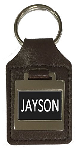 Jayson Schlüsselanhänger aus Leder mit Gravur zum Geburtstag, braun