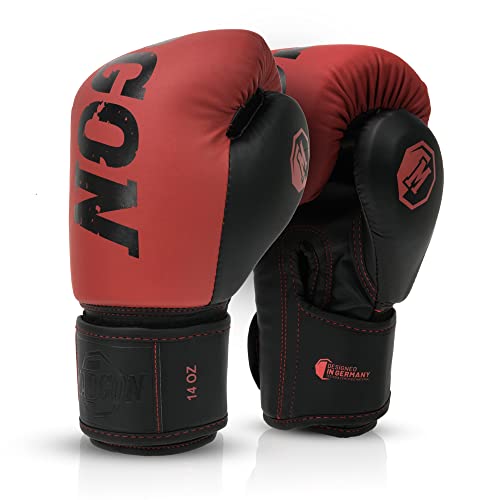 Martial Boxhandschuhe aus bestem Material für Lange Haltbarkeit - Männer und Frauen Kickboxhandschuhe für Kampfsport, MMA, Sparring, Muay Thai und Boxen 10 12 14 16 oz inkl Beutel