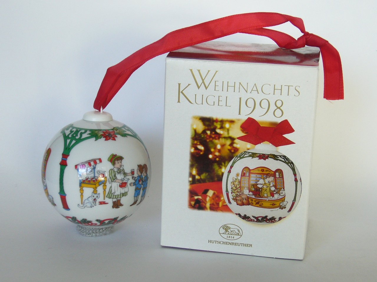 Hutschenreuther Weihnachtskugel 1998*Rarität, Weihnachten, Porzellankugel, Baumschmuck, Baumanhänger, Anhänger