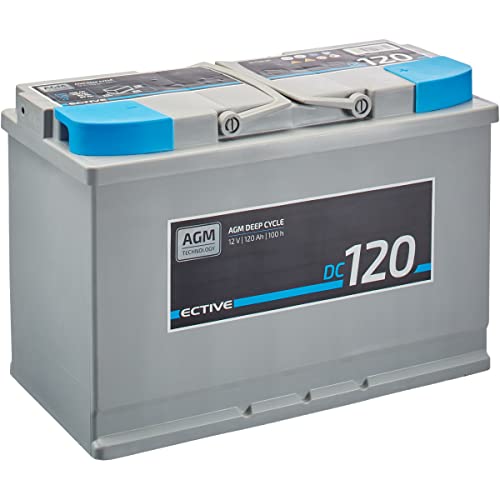 ECTIVE 120Ah 12V AGM Batterie DC 120 VRLA Versorgungsbatterie in 7 Varianten: 70Ah - 230 Ah (wartungsfrei)