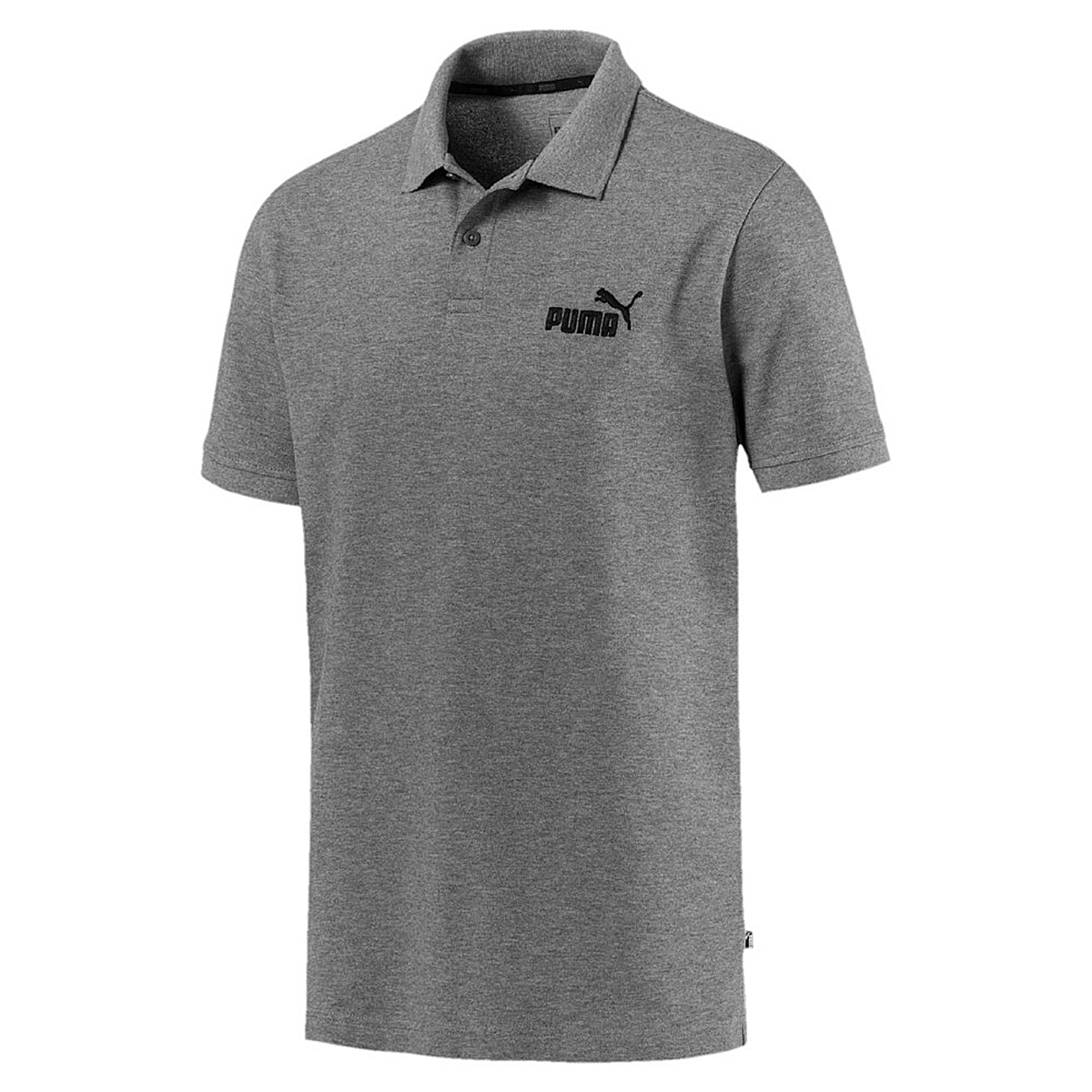 PUMA Herren Essential Pique Polo T-Shirt, Medium Gray Heather, L