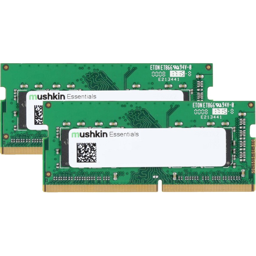 Mushkin Essentials - DDR4 Laptop DRAM - 32GB (2x16GB) SODIMM Arbeitsspeicher Kit - 3200MHz (PC4-25600) CL-22 - 260-Pin 1.2V Notebook RAM - Dual-Channel - Low-Voltage - (MES4S320NF16GX2)