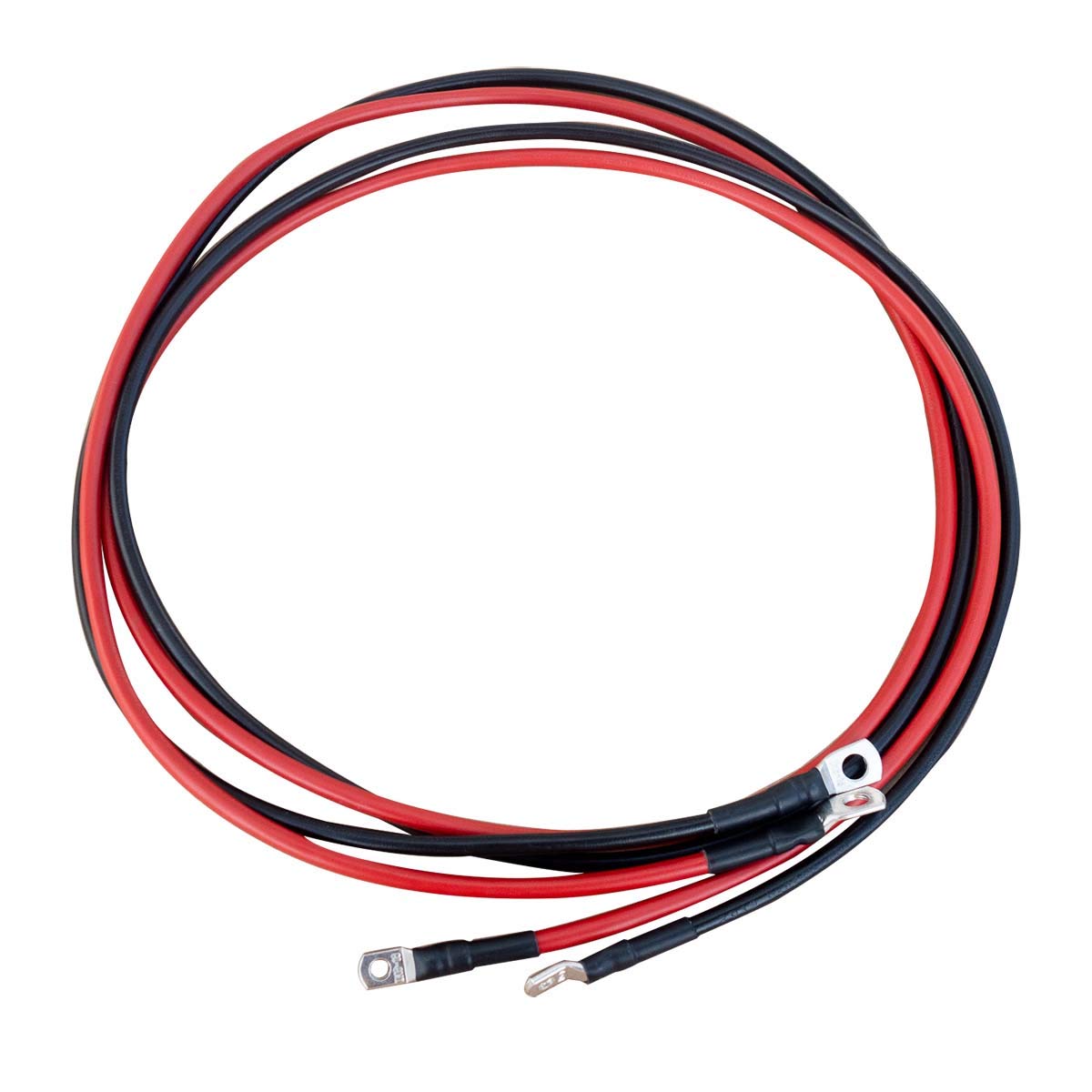 ECTIVE Wechselrichter-Kabel – M6/M8, 3m, rot/schwarz, Kupfer, 16 mm² - Batteriekabel, Kabel-Satz, Kabel für Wechselrichter 300W mit Ringösen für 12V Batterie, Versorgungsbatterie, Autobatterie