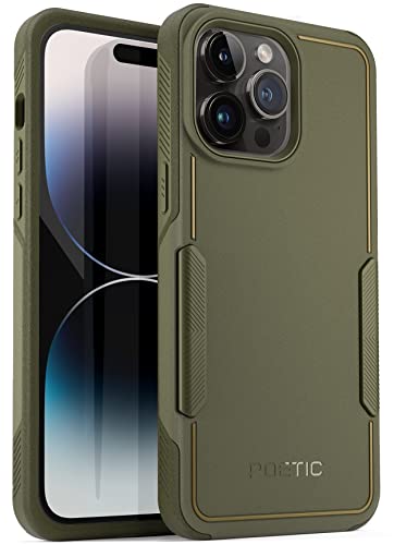 Poetic Neon Series Hülle Kompatibel mit iPhone 14 Pro 6,1 Zoll (2022), Robust Heavy Duty Handyhülle, leicht, dünn, stoßfest Outdoor Schutzhülle, Militärgrün