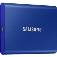 Samsung Portable SSD T7 MU-PC1T0H - SSD - verschlüsselt - 1 TB - extern (tragbar) - PCs, Macs, Android-Geräte, Smart TVs - USB 3.2 Gen 2 (USB-C Steckverbinder) - 256-Bit-AES - Indigo-Blau