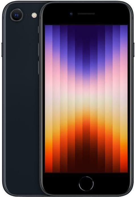 Apple iPhone SE (3rd generation) - 5G Smartphone - Dual-SIM - 64GB - LCD-Anzeige - 4.7 - 1334 x 750 Pixel - rear camera 12 MP - front camera 7 MP - Midnight (MMXF3ZD/A) - Sonderposten