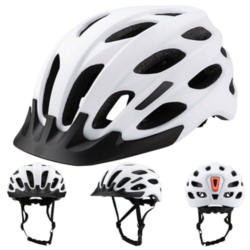 Fahrradhelm Herren Damen Rennradhelm Fahrradhelm mit Rücklicht Fahrradhelm Leichter MTB Mountainbike Helm Verstellbarer Rennradhelm für Outdoor Radfahren