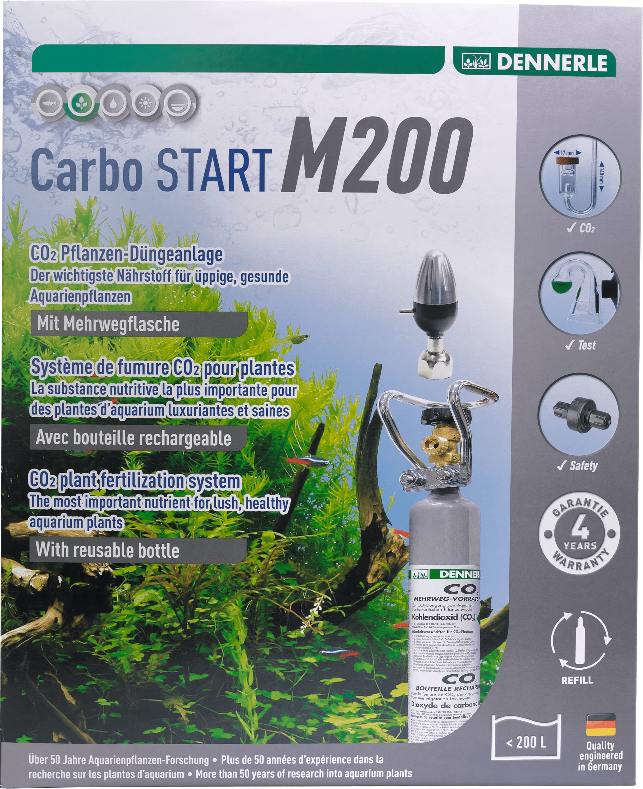 Dennerle Carbo Start M200 - CO2-Düngeset für Aquarien bis 200 Liter
