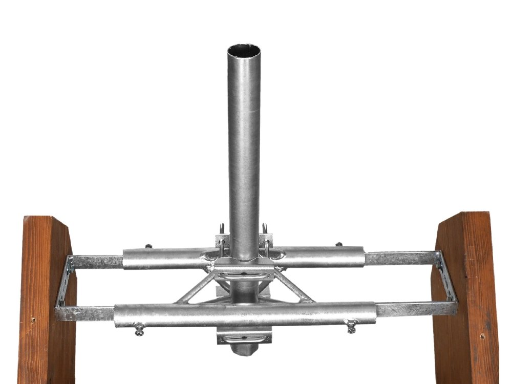 A.S.SAT Dachsparrenmasthalter zwischen 2 Sparren für Masten bis Ø 60 mm verzinkt