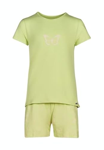 SKINY Mädchen Night Pyjama 030068 Pyjamaset, Green Butterfly, 140