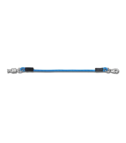 WALDHAUSEN Elastik-Anbinder für Box und Stall, Länge 90 cm, azurblau/schwarz