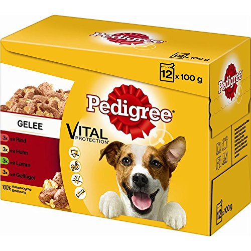 Pedigree Hundenahrung Adult 289933 in Gelee 100g sortiert 12 St./Pack.