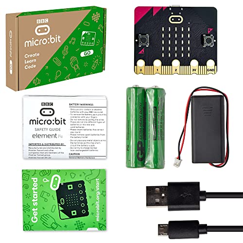 KEYESTUDIO BBC Micro:bit Starter Kit Honeycomb Smart Wearable Coding Kit mit Microbit V1, Elektronische Platine/Breakout Board/Kleine Krokodilklemmen-Messleitung für Microbit Kit