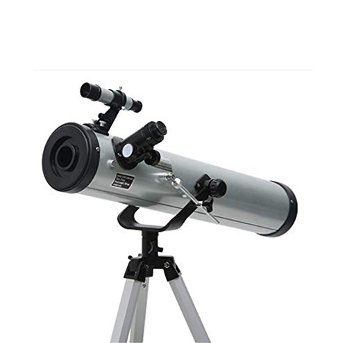 Teleskop, Teleskope für Erwachsene, 76 mm Öffnung, 700 mm AZ-Montierung, Teleskop für Kinderanfänger, vollständig mehrfach beschichtete Optik, Astronomie-Refraktor mit Stativ (Silb