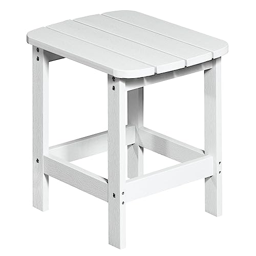NEG Design Adirondack Tisch Marcy (weiß) Westport-Table/Beistelltisch aus Polywood-Kunststoff (Holzoptik, wetterfest, UV- und farbbeständig)