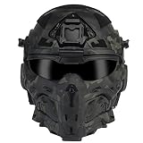 SUNDARE HL-98 Taktischer Helm, Taktischer Helm Militär Schutzausrüstung, Echte CS-Helme mit Kommunikations-Headsets, Anti-Beschlag-Fächer, Auswechselbare Gläser