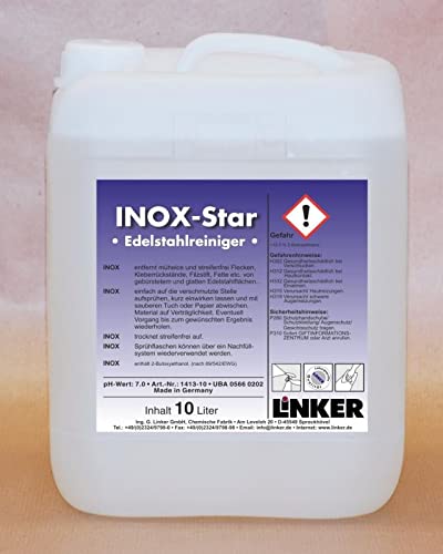 Linker Chemie Inox-Star Edelstahlreiniger 10,1 Liter Kanister | Reiniger | Hygiene | Reinigungsmittel | Reinigungschemie |