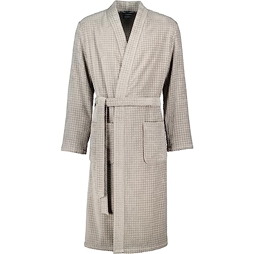 CAWÖ Home Bademäntel Herren Kimono Waffelpique 5508 graphit - 779 M