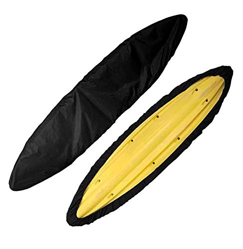 Tragbar Kayak Cover, Kajak Abdeckung Professionelle Universal Wasserdicht UV Beständig Staubspeicherabdeckung Schild für Draussen Kayak Schutz Einfach zu Säubern,Schwarz,13.4to14.7FT