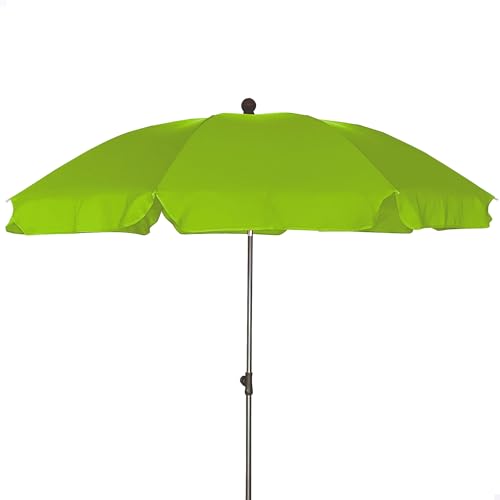 AKTIVE Großer Strandschirm, 200 cm, grün, Stahlmast, neigbar und höhenverstellbar, Polyestergewebe, UV30-Schutz, große Sonnenschirme, inklusive Tragetasche mit Griff (62333), grün