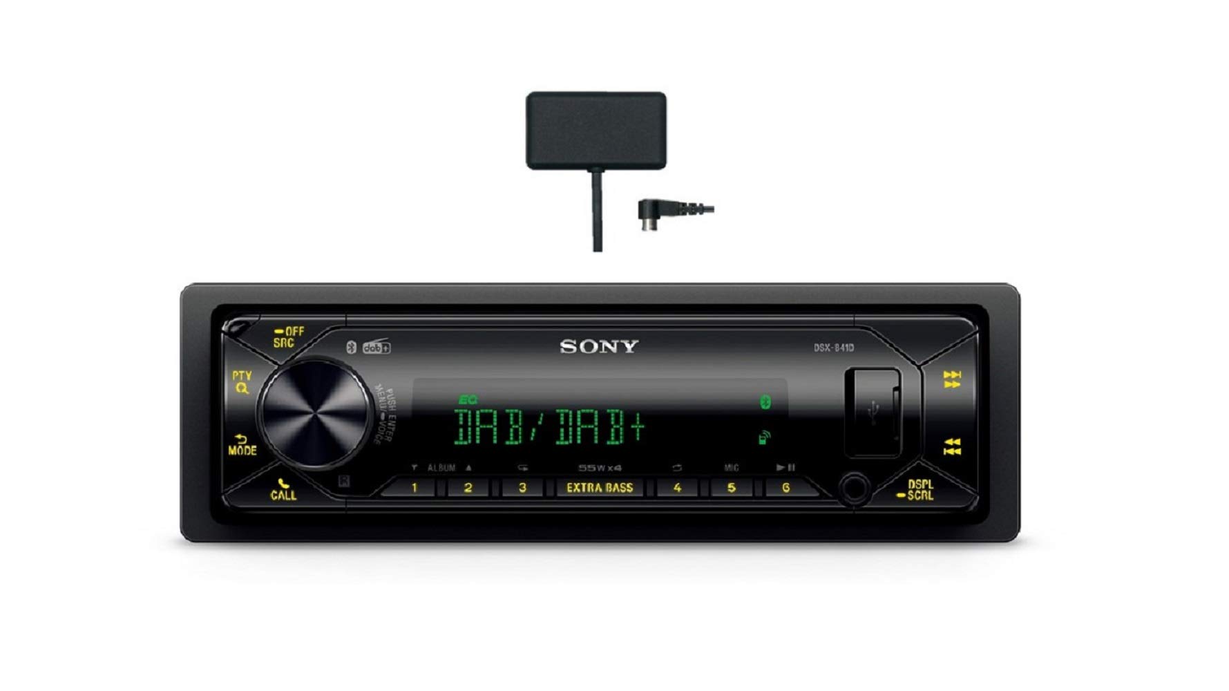 Sony DSX-B41KIT Autoradio DAB+ Tuner, inkl. DAB-Antenne, Bluetooth-Freisprecheinrichtung