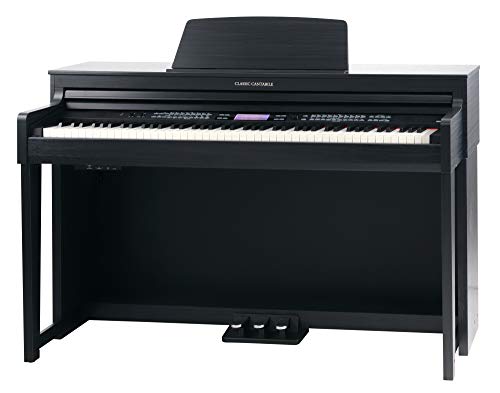 Classic Cantabile DP-A 610 Digital-Piano (88 Tasten mit Hammermechanik, 3-fach Sensorik, 1200 Voices, 230 Styles, Bluetooth, 38 Effekte, Dämpfersimulation, 3 Pedale) Schwarz matt