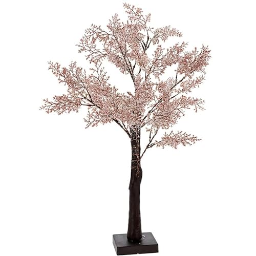 3D-Baum mit 29 LEDs, rosa Blumen, AA-Batterien