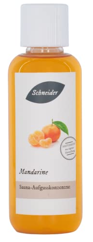 Saunabedarf Schneider - Aufgusskonzentrat Mandarine - süßlich-milder Saunaaufguss - 250ml Inhalt