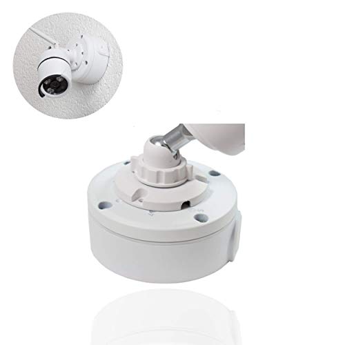 Safe2Home® Kamera Montagesockel Universal zum Verstauen Aller Kabel für Funk/POE Kameras - Videokamera/Überwachungskamera Montagebox Weiß