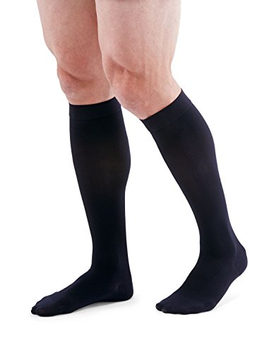 Patriot by Medi Men's Ribbed Knee Highs 20-30mmHg Color: Navy (3), Size: Medium by Mediven