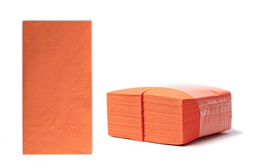 Zelltuchservietten Tissue 33x33 cm, 2-lagig, 1/8 Falz orange, 1280 Stück je Karton, Servietten intensive Farben, hochwertige Tischdekoration günstig kaufen