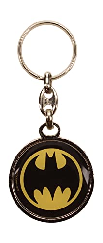 SD TOYS, Schlüsselanhänger, rund, Metall, Batman-Logo, Universum, DC