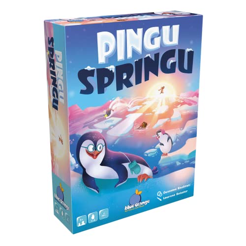 Blue Orange | Pingu Springu | Kinderspiel | Geschicklichkeitsspiel | 1-4 Spieler | Ab 5+ Jahren | 10 Minuten | Deutsch