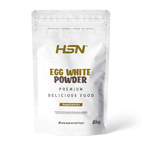 HSN Egg Albumin | 100% dehydriertes Eiweißpulver | Natürliches Protein | Fettfrei, Cholesterinfrei, Vegetarisch, Glutenfrei, Laktosefrei, Natürliches Aroma, 2Kg