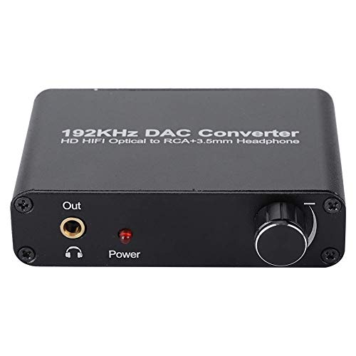 Heayzoki 5.1 Audio-Decoder mit Lautstärkeregelung, 5.1 HD Optischer Koaxial-Toslink-Analogkonverter Digitaler Audio-Decoder für Netzwerk-Player, HDTV, Blu-ray-DVD, DVD, PS3, Xbox 360, DM500S, DM800HD