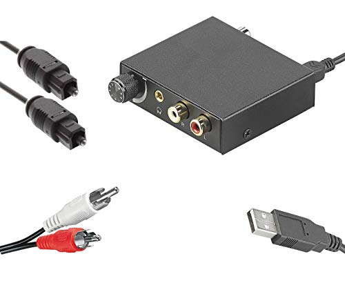 auvisio Spdif Adapter: Audio-Konverter digital zu analog, mit optischem Audio- & Cinch-Kabel (Spdif auf Cinch, Spdif Adapter Cinch, to anschließen)