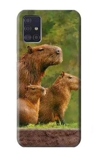 Innovedesire Capybara Family Giant Meerschweinchen Hülle für Samsung Galaxy A51