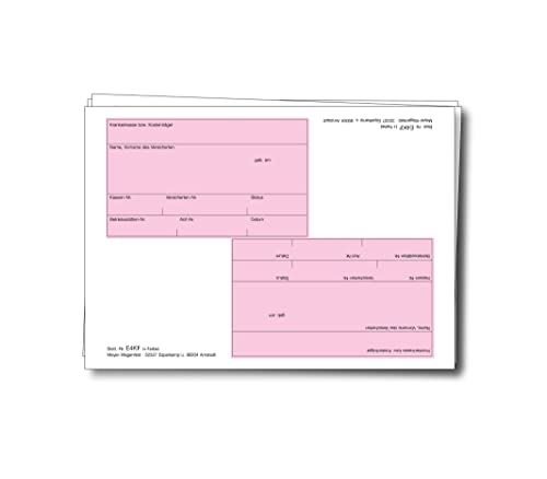 Adressfeldetiketten von MEYER-WAGENFELD | Selbstklebend | 2 Etiketten auf DIN A6 Trägerblatt | Farbe: Rosa | 100 Stück