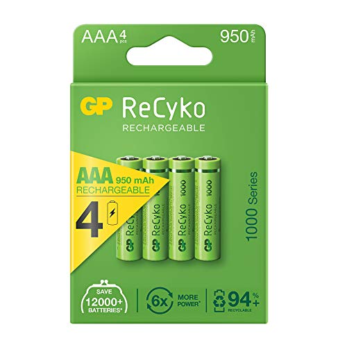 Wiederaufladbare Batterie mit hoher Kapazität R3 AAA (Blister mit 4 Batterien) GP Marke GP