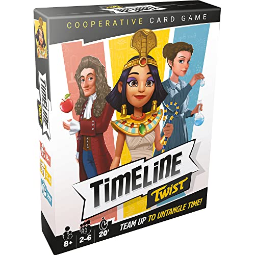 Zygomatic Timeline Twist Kartenspiel | Quizspiel | Strategiespiel | Kooperatives Spiel | lustiges Familienspiel für Kinder und Erwachsene | ab 8 Jahren | 2-6 Spieler | Spielzeit