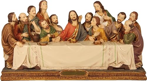 FADEDA Letztes Abendmahl/Höhe: 10cm/handbemalt/detailgetreue Krippen Figuren - Weihnachten Tisch Dekoration Krippe Zubehör