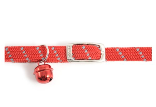 Sicherheit Elastic Katze Halsband Weiches rot (3 Stück)