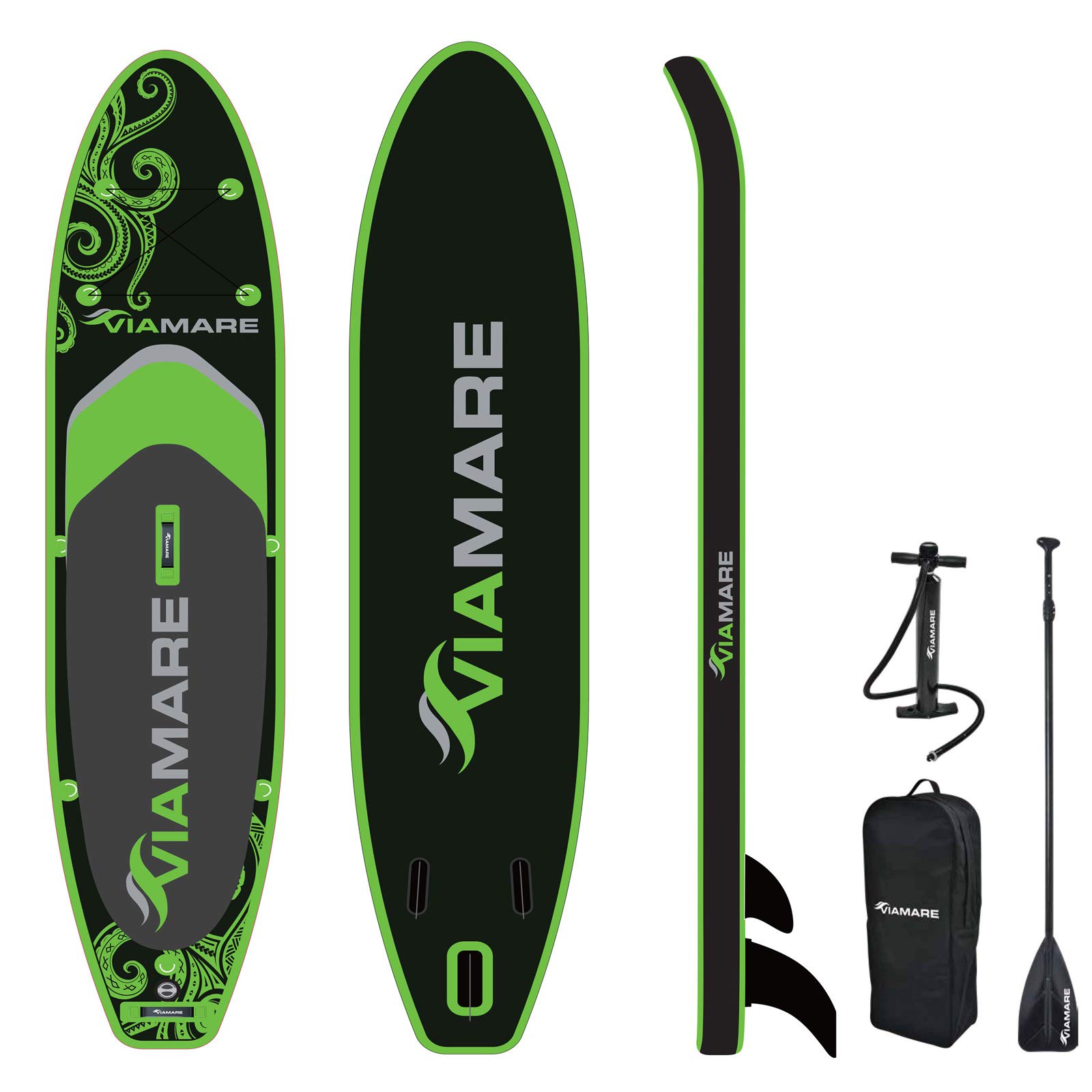 VIAMARE SUP Board Set 330 S Octopus green/black