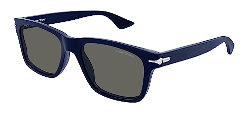 Montblanc Sport Mb0263s-004 54 Sunglass Man Recycled Ace Sonnenbrille, Mehrfarbig (Mehrfarbig)