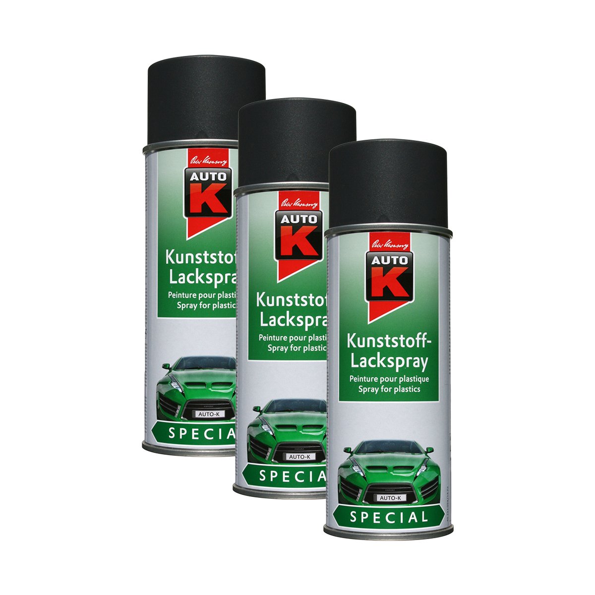 Kunststoff-Lackspray Anthrazit 400Ml Kwasny 233 096 Auto-K Special 3X