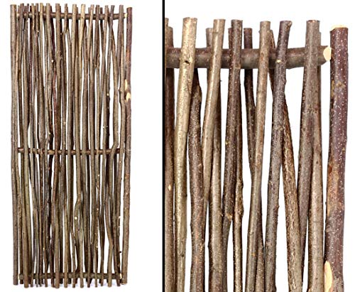 bambus-discount.com Haselnusszäune Modell Laura mit 180 x 115cm - Sichtschutzzaun aus Haselnuss
