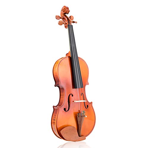 Festes Musikinstrument, 4/4 Violine mit genauem Ton, gute Klangfarbe, langlebig, tragbar, professioneller Gebrauch für Anfänger mit(AV-05 Mother Tiger Violin)
