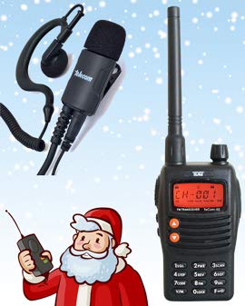Team TeCom-X5 PMR-446 Handfunkgerät und JD-2402K Ohrhörer-Mikrofon