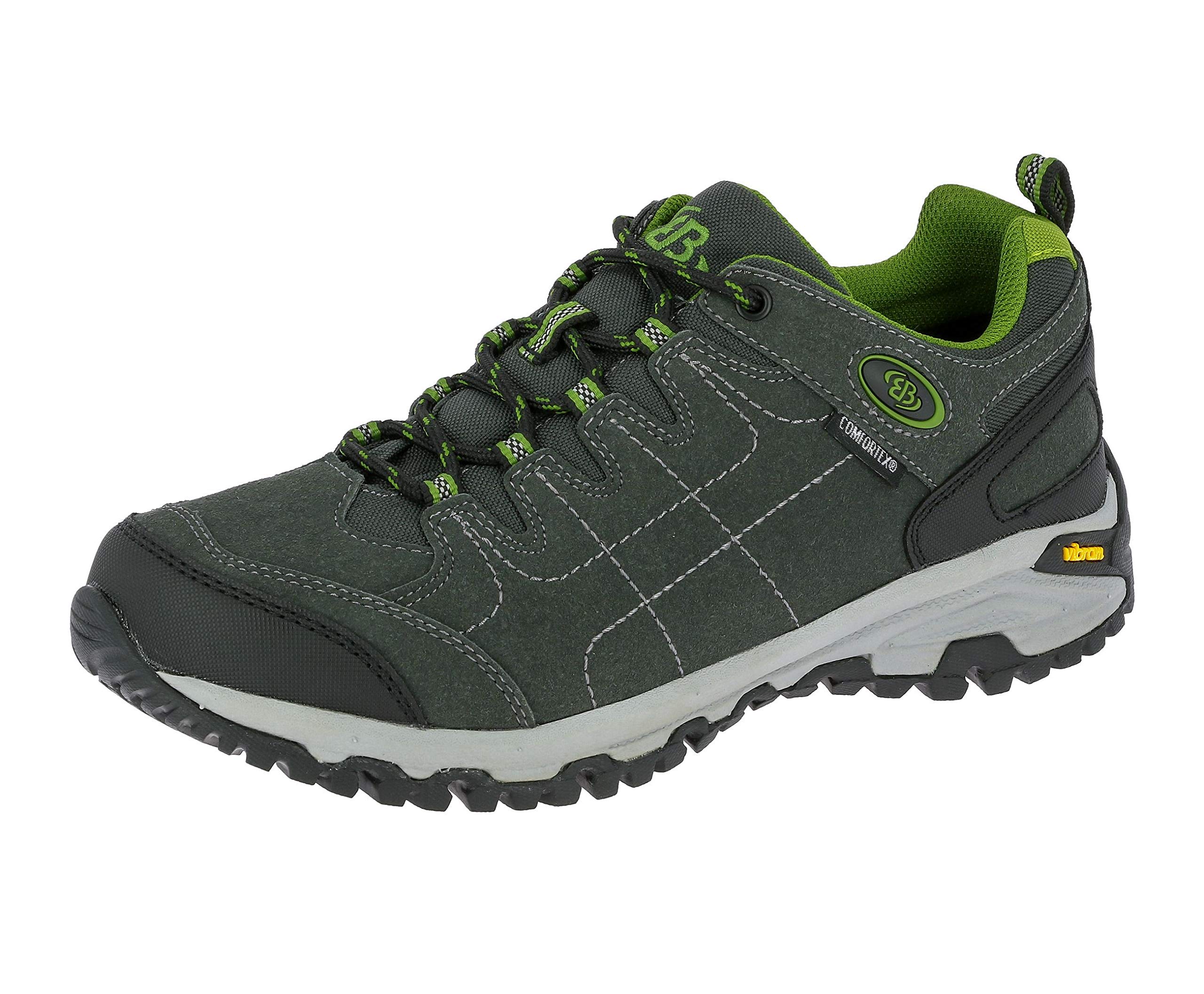 Brütting Unisex Mount Shasta Low Trekking- & Wanderhalbschuhe, Anthrazit Grün, 46 EU